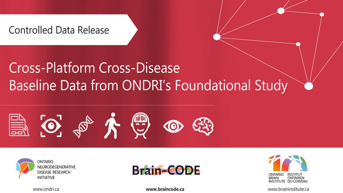 Are you an #alzheimers disease researcher? Our Foundational Study included a deep characterization of 126 AD/MCI #studyparticipants. These baseline data, and equivalent data on our four other disease cohorts, are available through braincode.ca
