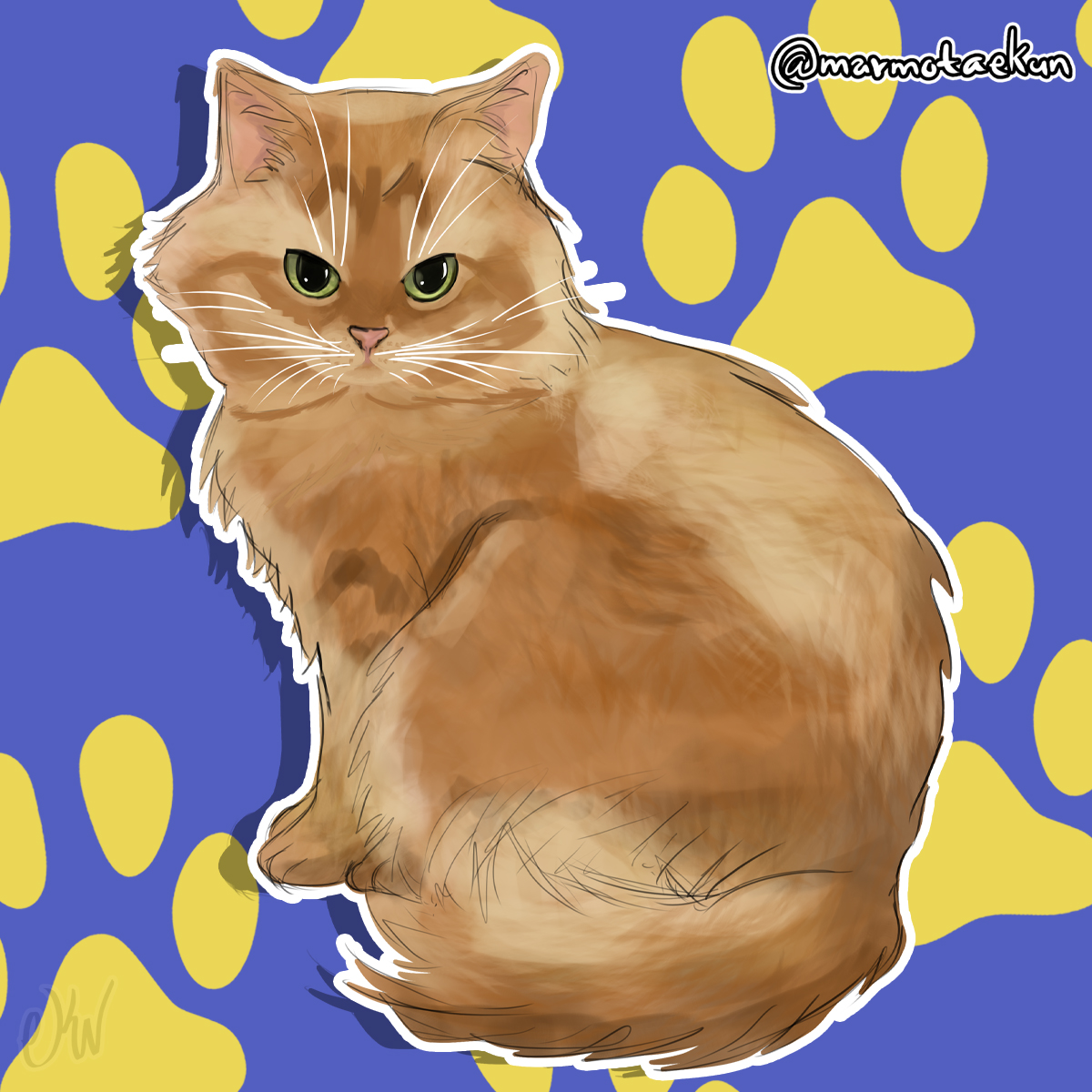 MarmotaEkun's tweet image. Catnuary 2023, Todo el mes de enero dedicado a un gato diario.
Este es Meliodas el michijo de @Canopath  :D . Espero haberle hecho honor y que sea de su agrado. Les dejo una foto de referencia para que me digan si me salió. 
#Catnuary2023 #Catnuary #Gato #Michi #Cat #Neko