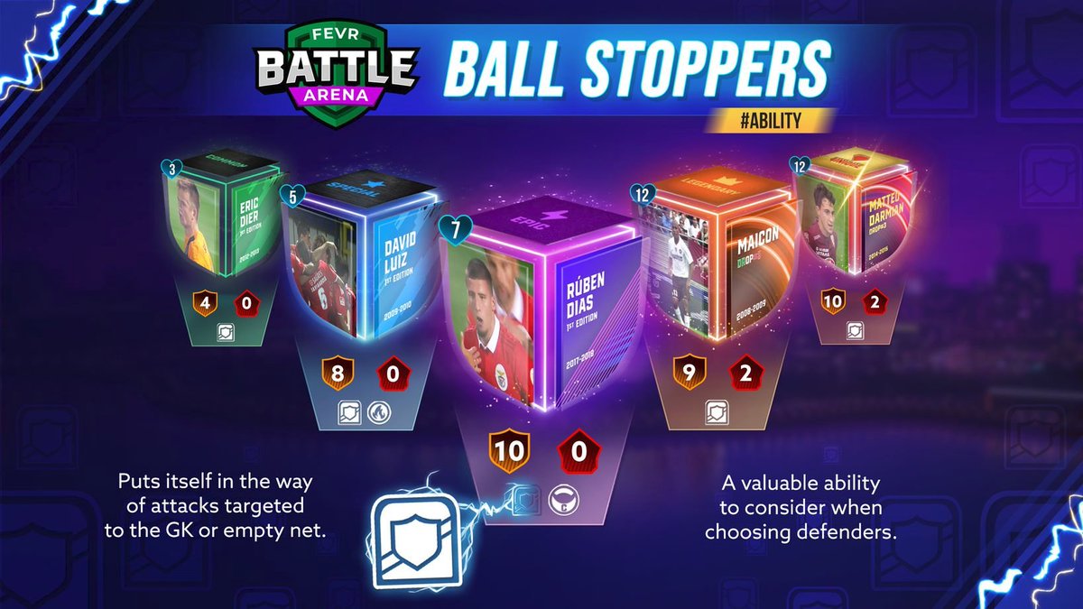 FevrBattleArena Özel Yetenekleri 🤹

Nihai savunma silahıyla tanışın: Top Durdurucu!⚽️🚫

Buna sahip olan oyuncular, Kaleciyi veya boş bir fileyi hedef alan saldırıları durduracaktır.

Bu, her güvertede bir zorunluluktur!

Favori top stoperinizi yoruma yazın 👇

#BSC #football