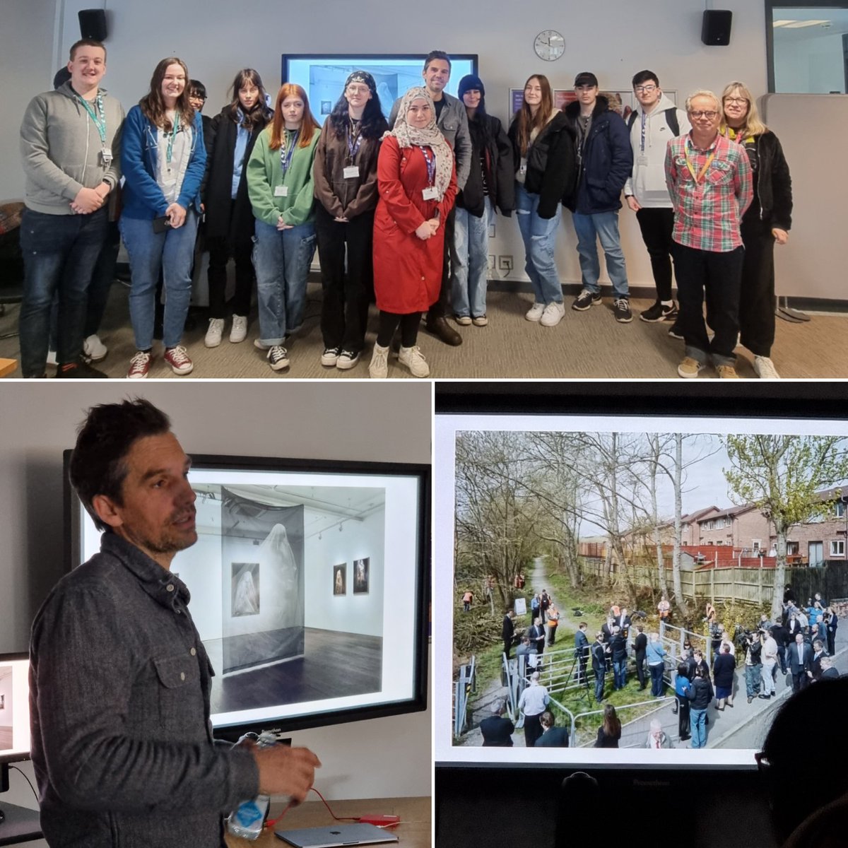 Fantastic visit by @simoncroberts speaking about life as a photographer  and recent work. Informative, inspirational,motivating: our students learnt so much about ideas, technique and tenacity! Thank you so much for coming Simon!
#photographer  #wow #landscapephotography