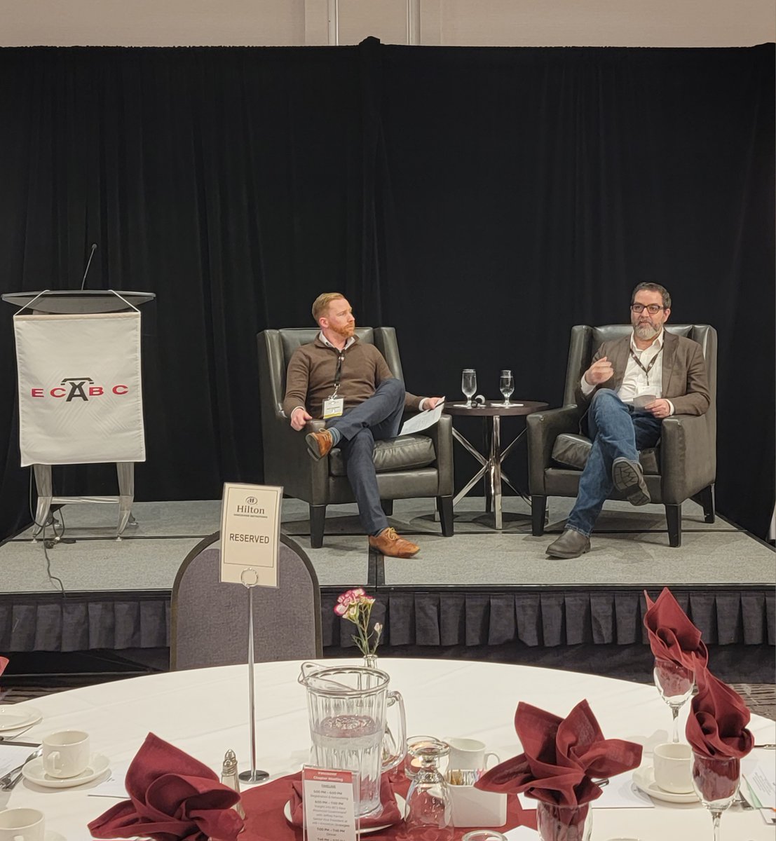 ECA_BC's tweet photo. Thank you to everyone who attended yesterday's Chapter Meeting event!
We had a great turnout and it was a lovely evening.
Special thanks to our guest speakers: Mark Kelvin, Mark Stevens and Hudson Giesbrecht from @bchydro as well as Jeffrey Ferrier from @HKStrategies
#ECABC https://t.co/NCBNbFrF1l