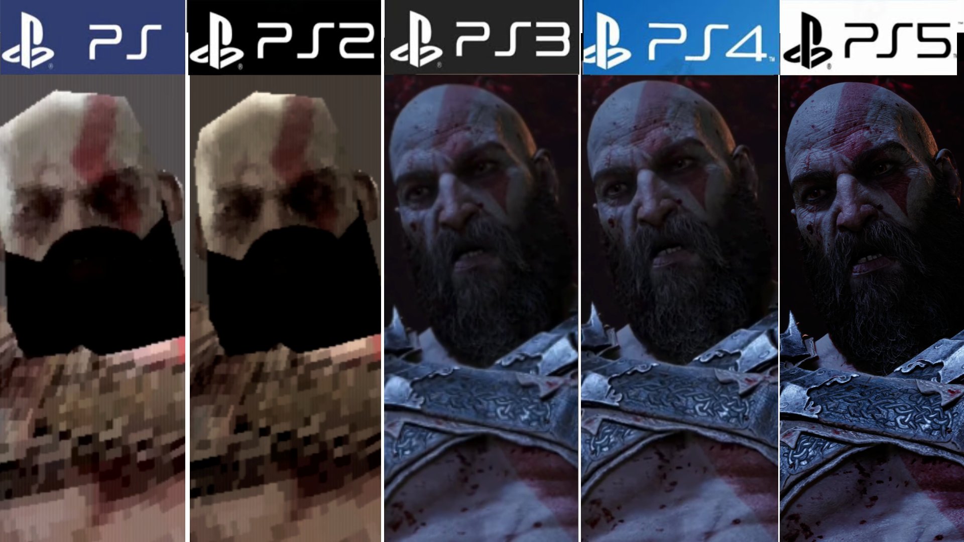 DAYS GONE PS1 VS PS2 VS PS3 VS PS4 VS PS5