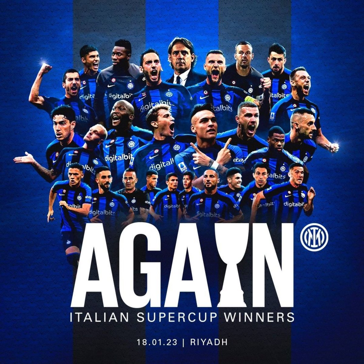 The #SupercoppaItaliana is 𝗢𝗨𝗥𝗦! 🤩⚫🔵 #ForzaInter