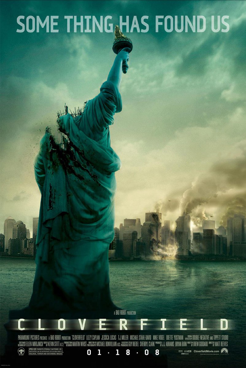 TheOneJBass's tweet photo. Cloverfield is trending. It was one of the best original Kaiju movies until they ruined it with all the weird and shit sequels https://t.co/ip2AoSeMu1