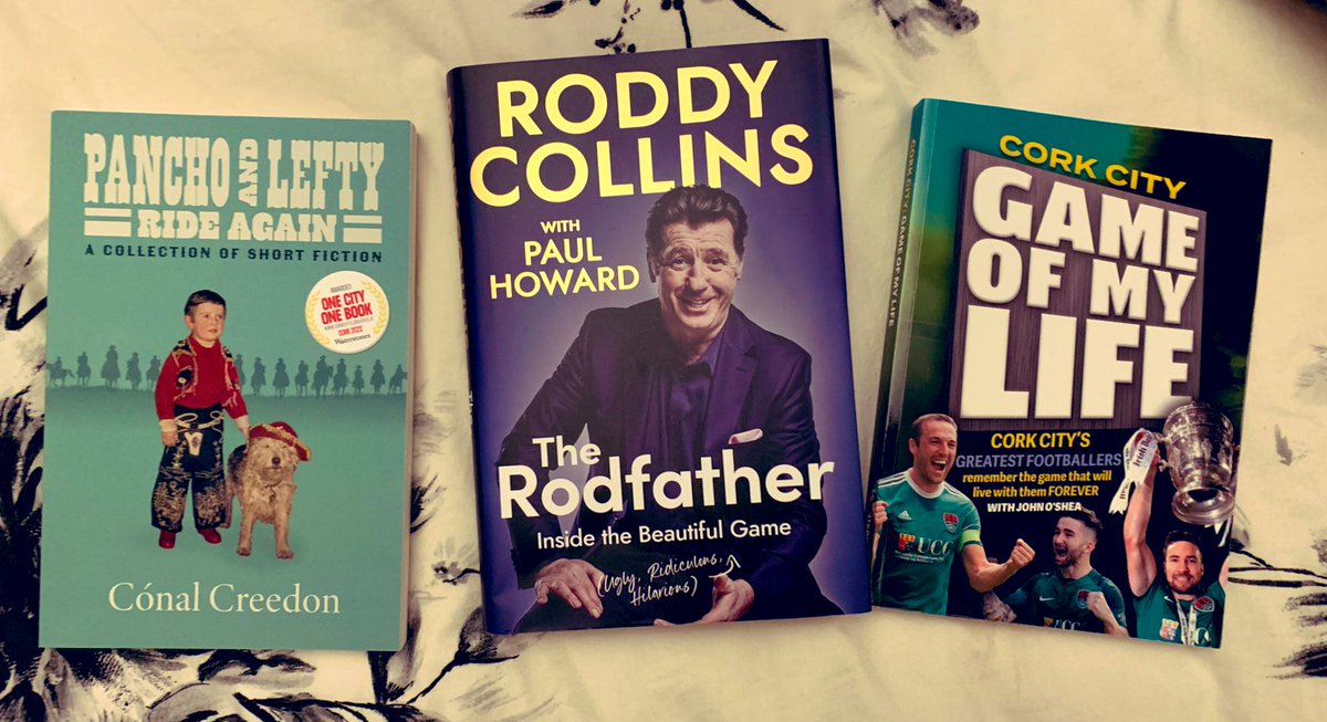 DSOKeeffe's tweet photo. Two thirds of my Christmas haul devoured already, kudos to @JohnOShea1993 and @AkaPaulHoward , @ConalCreedon is next. #readirish #CCFC84 #shoddy https://t.co/K90S0SfKe8