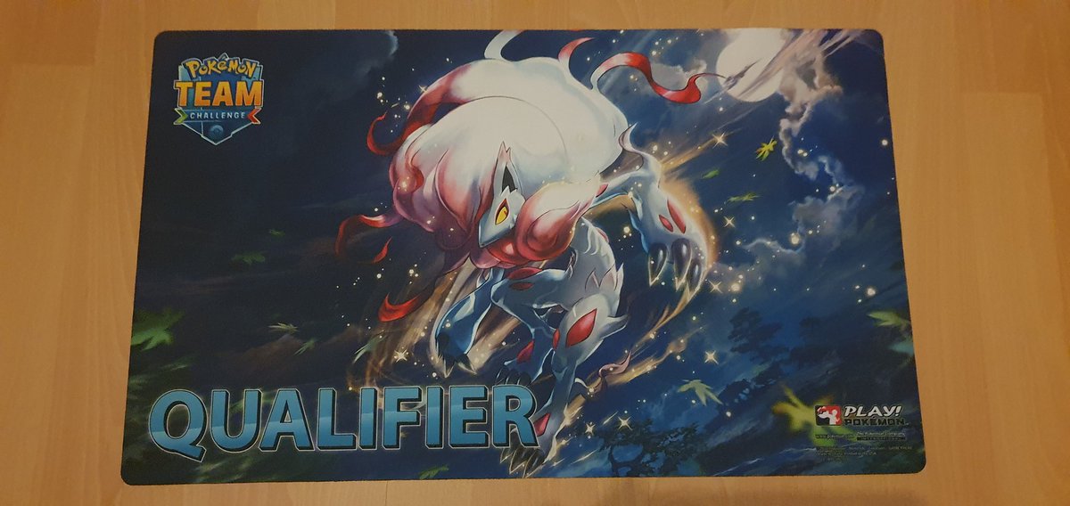 My first ever official prize from an official Pokemon TCG tournament. Yes, it's only a qualifiers mat, but it will hold a lot of sentimental value to me for years to come. Hopefully the first of many 🥰

#PokemonTCG #teamchallenge