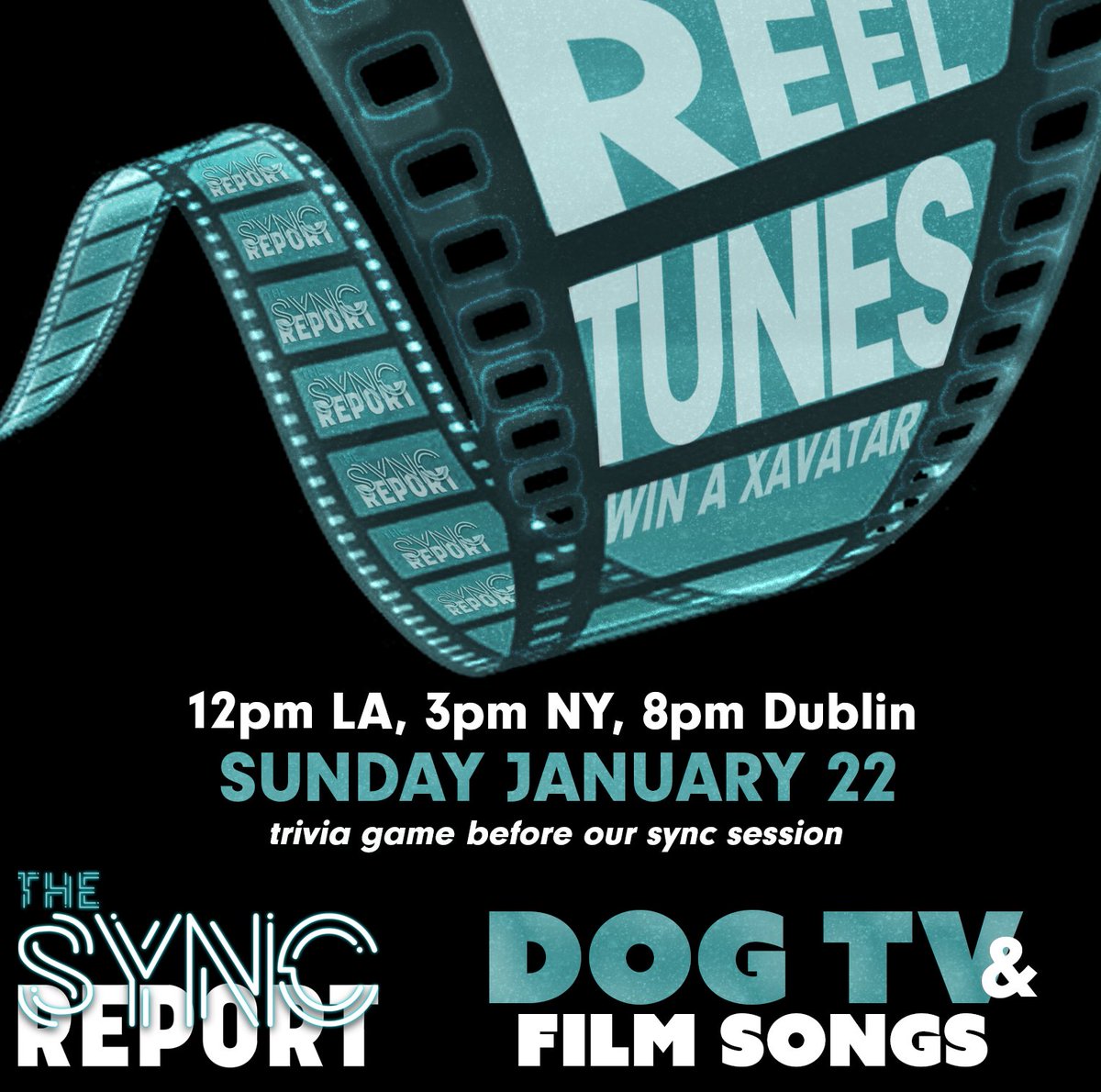 Sync Session Sunday on Clubhouse this..erm..Sunday January 22nd!  Join for our fun music quiz / trivia game; Reel Tunes, from 8pm. Stay for the awesome music. This week we're listening to more of our favourite songs from our audience.
#filmmusic #musicsupervision