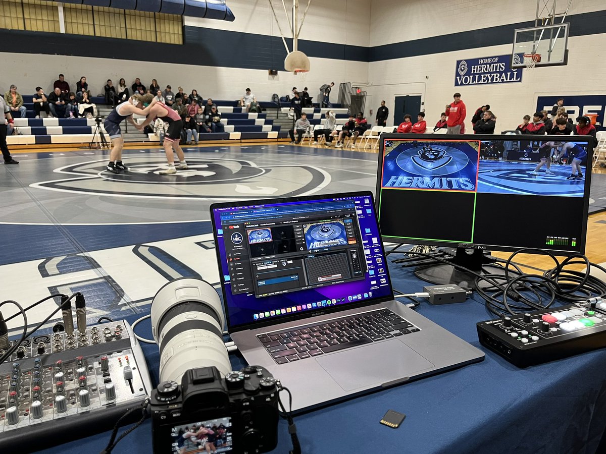 Hermits Broadcasting (@hermitbroadcast) on Twitter photo Breaking out some new equipment tonight for the <a href="/HermitsWrestle/">HermitsWrestling</a> vs Kingsway match!
Thank you to all who donated to help make this happen!
You can help support us here (while designating the HBC): hermits.com/advancement/ma… Breaking out some new equipment tonight for the <a href="/HermitsWrestle/">HermitsWrestling</a> vs Kingsway match!
Thank you to all who donated to help make this happen!
You can help support us here (while designating the HBC): hermits.com/advancement/ma…