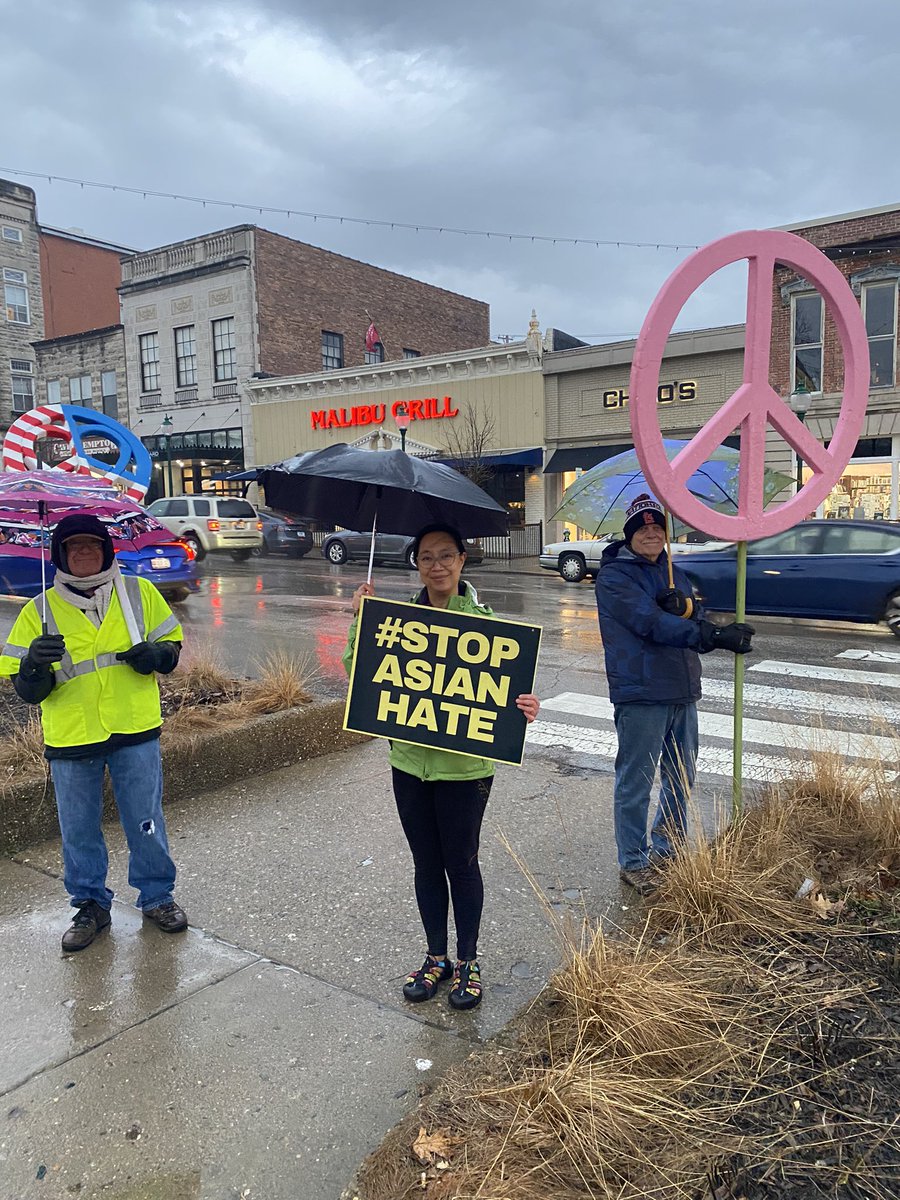 The Tragedy that took place this month has been unsettling for this community, so members of that community come to Kirkwood to send their message. Spread Love Not Hate!! #StopTheViolence #StopAsianHate