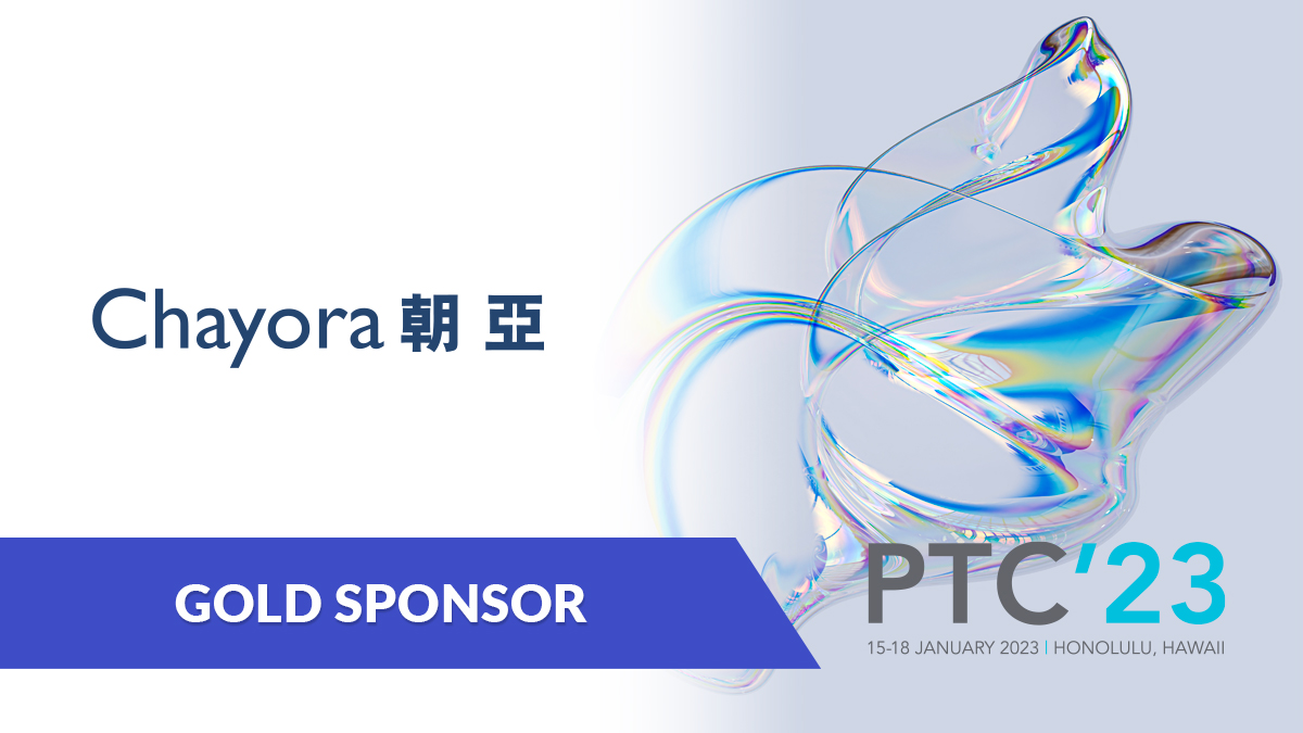 PTC would like to say thank you to <a href="/Chayora_LTD/">Chayora</a> for providing a reusable water bottle to the attendees. Mahalo for your PTC'23 Gold Sponsorship. 

ptc.org/ptc23/sponsors…
#PTC #PTC23 #PTCSponsors