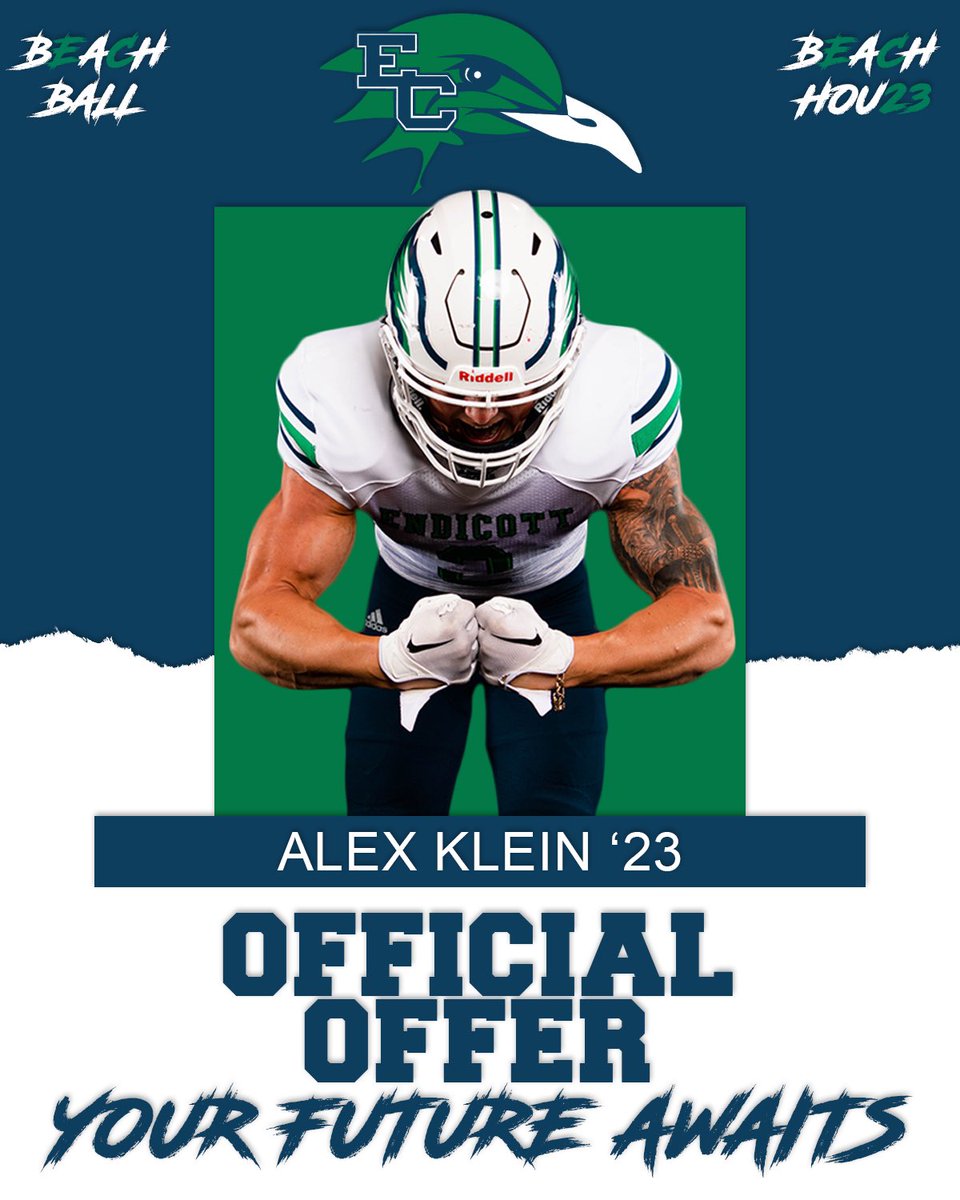 alex_klein's tweet photo. Proud to say that I have received an offer from the back to back League Champs Endicott College to play Football. Thank You to @CoachPopino and @CoachMcGonagle for an amazing visit. Hope to be back there soon. #notdoneyet https://t.co/Bq0G7HydVJ