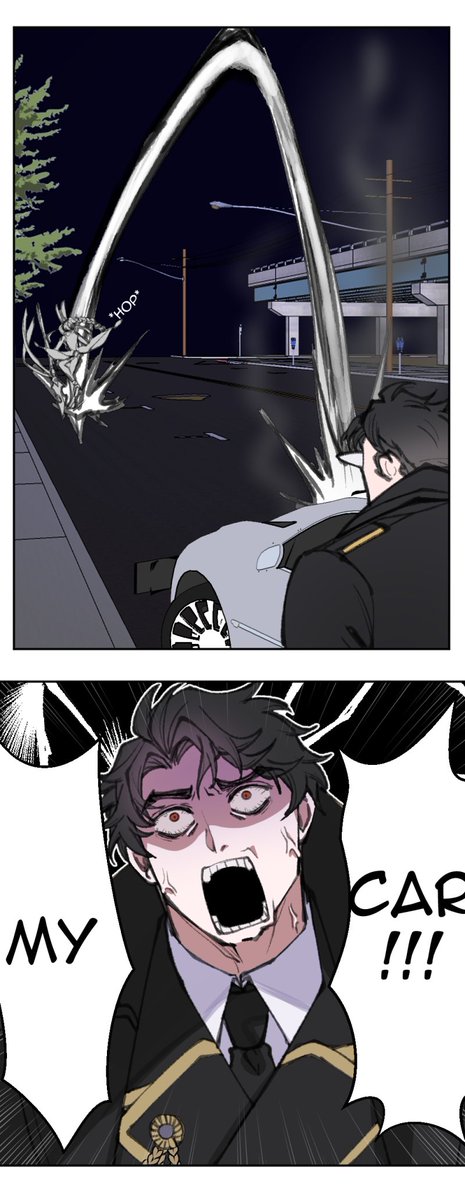in the original story, the first time Ana and Leo meets
Ana destroys his car (by accident, doesn't feel an ounce of remorse)