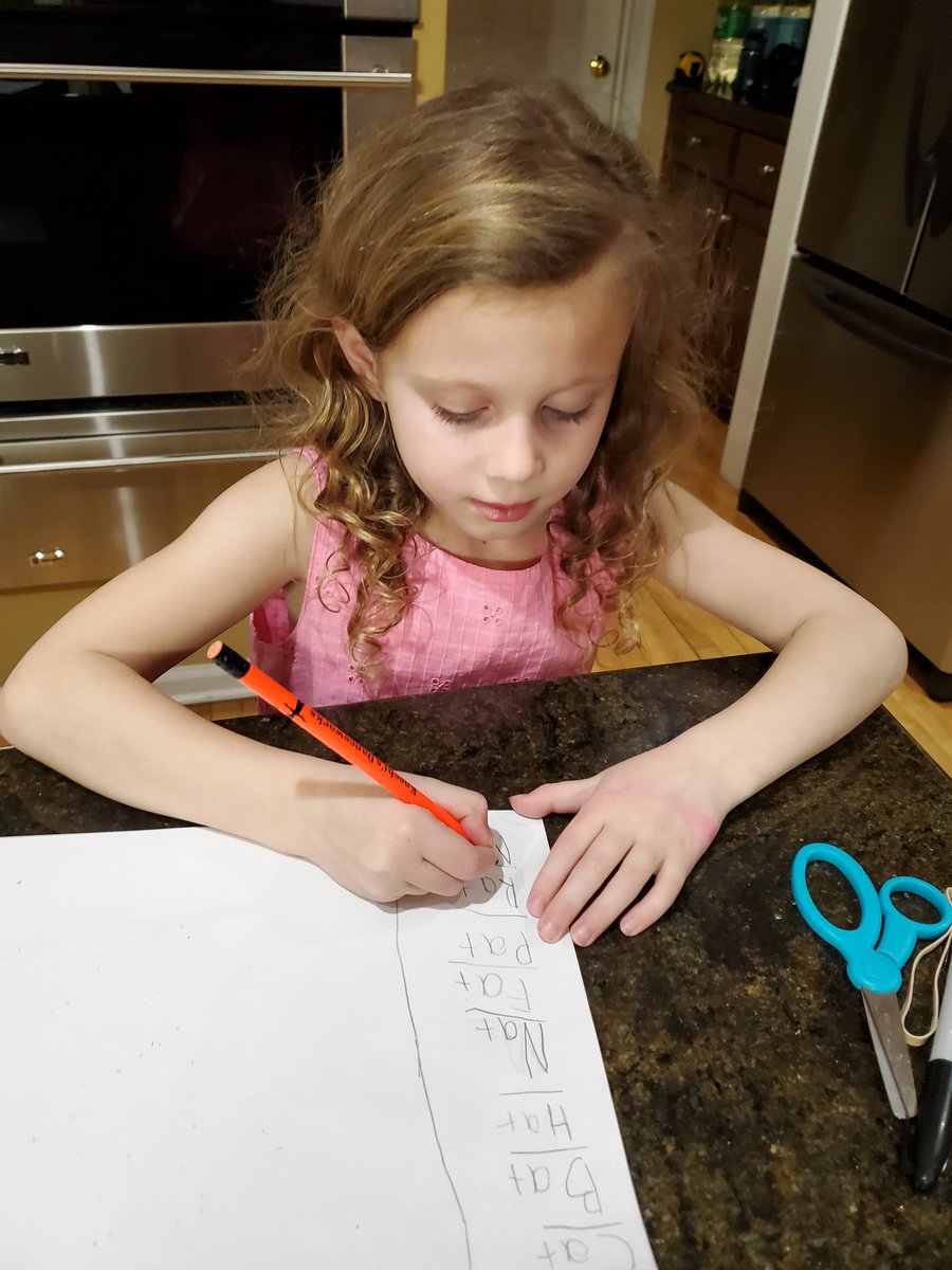 When dinner can't start because you're too busy writing out your favorite rhyming words. #BearTavernPride #Kindergarten <a href="/Miss_Renshaw/">Ms.Shannon Renshaw</a>