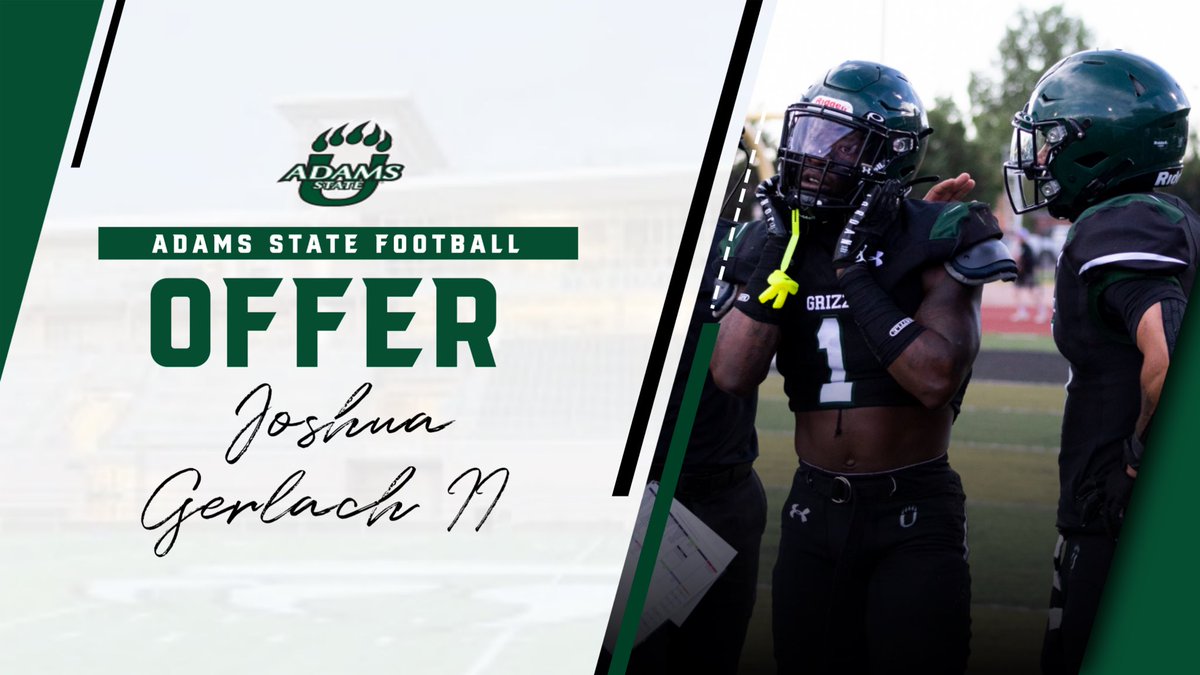 After a great phone call with <a href="/CoachJHarrison_/">Jarrell Harrison</a> I am grateful to have received an offer from <a href="/AdamsStateFB/">Adams State Football</a> #GoGrizz #ProtectRex <a href="/GroundupSP/">Mike B</a> <a href="/JBernstine/">jordan bernstine</a>