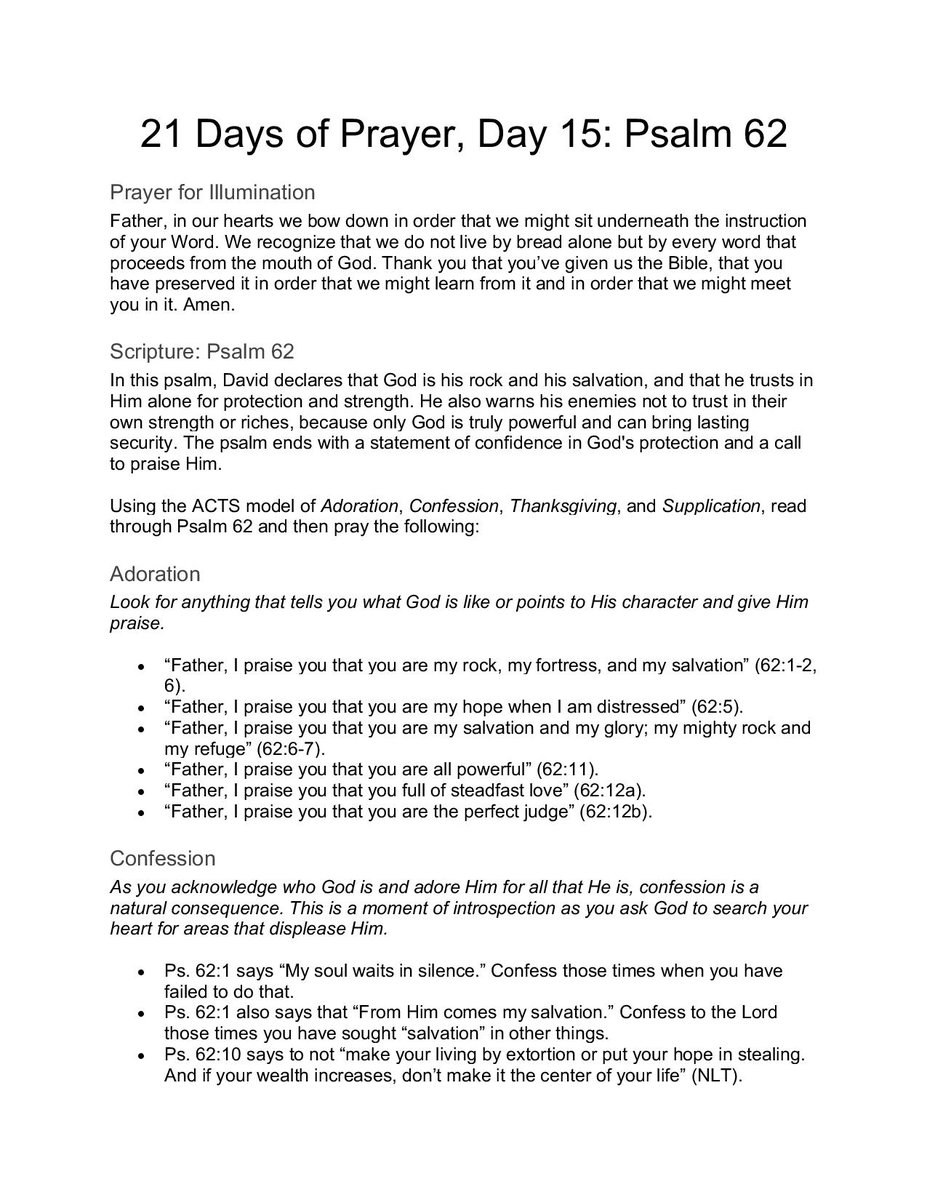 bmethodistorg's tweet photo. Praying Psalm 62
Day Fifteen of 21 Days of Prayer https://t.co/PsbmimTl4A