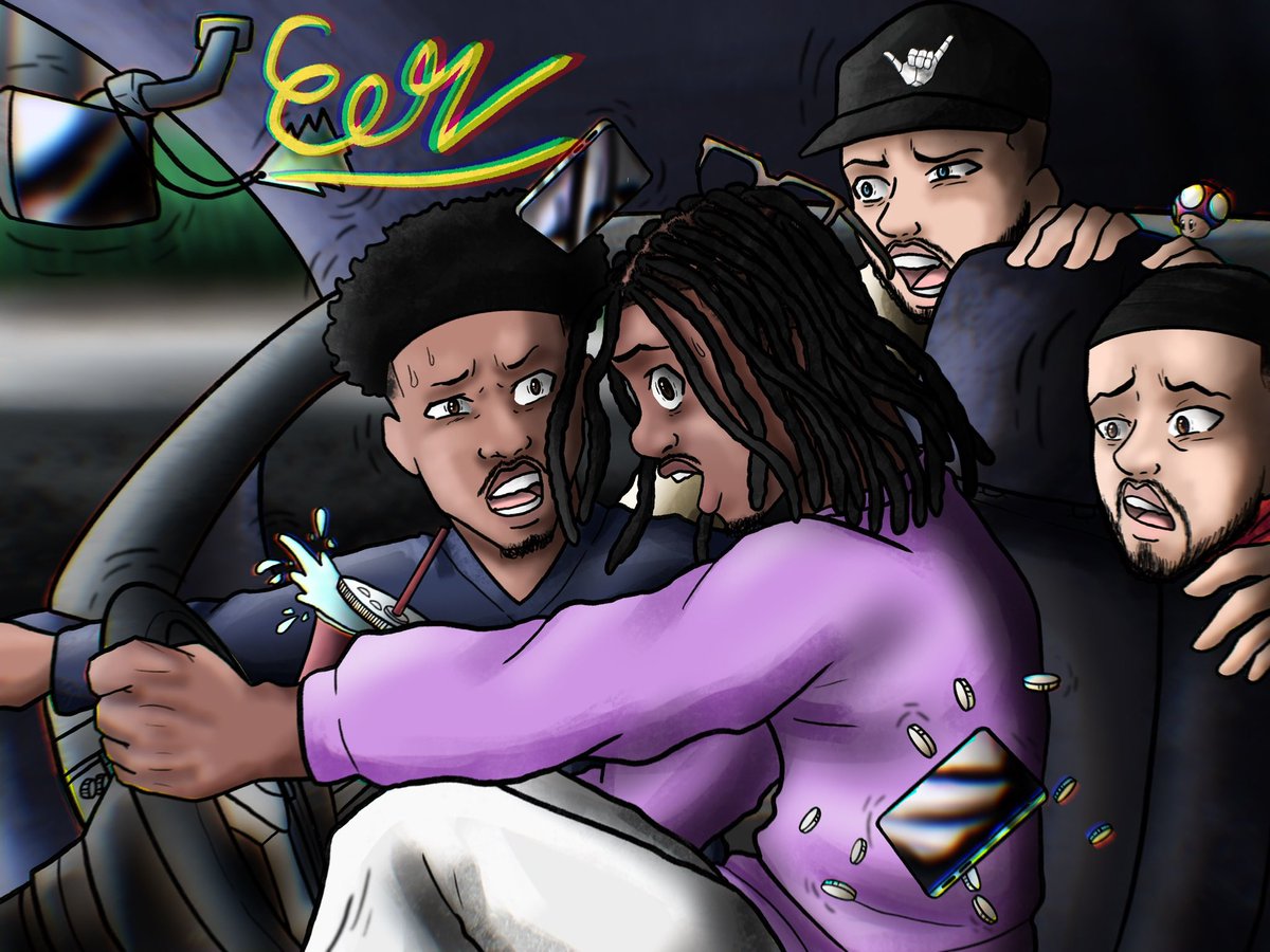 Eon11081's tweet photo. 💥Rico’s Crash with Some Bros 💥 @RicoTheGiant @iacobeats @physicalgamerz
#digitalart #sketch #eon #toxicgang #playersclub #eezygang #stiers https://t.co/2LSjdSaCdk