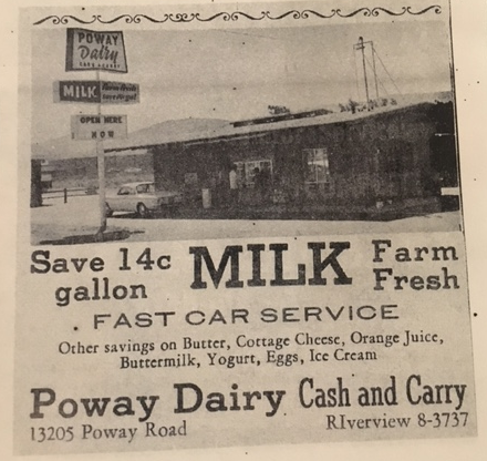 cityofpoway's tweet image. Poway Dairy ad #tbt #poway