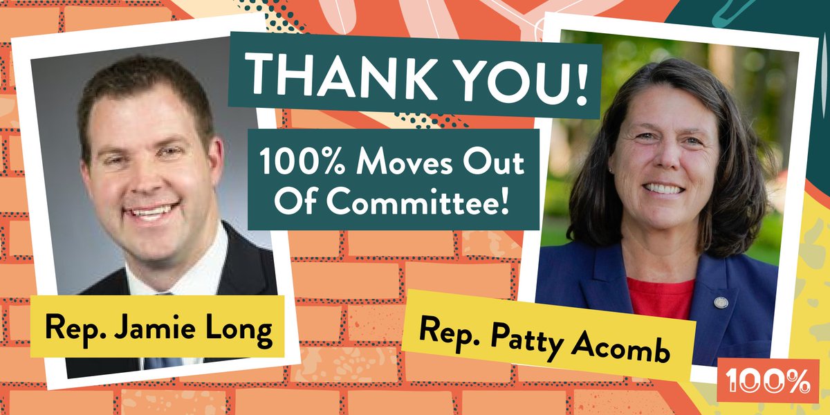 100PercentMN's tweet photo. Woo! HF7, the #100Percent Clean Energy bill has moved out of committee! Thank you to testifiers, members of the committee, and especially to Chair @PattyAcomb and Majority Leader/Author @Jamiemlong for their years of work on this bill and dedication to climate action. #mnleg https://t.co/h8zIt4Qog2