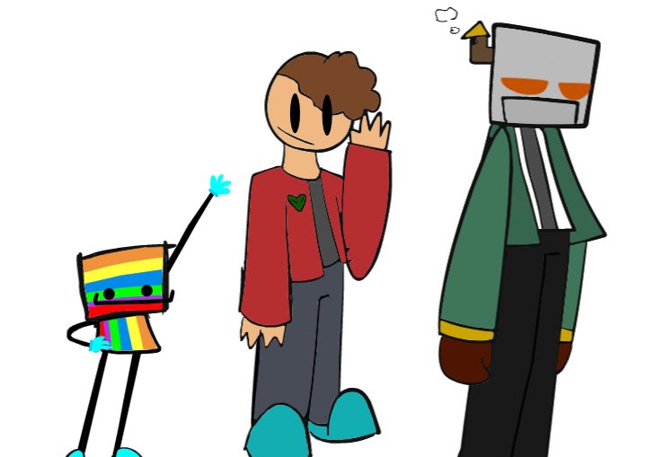shoutout to @Tiks404 for these wonder artworks of myself, @undraction_  & Bwhip_ from CreatorCraft SMP!
(colorized by me btw)
:)