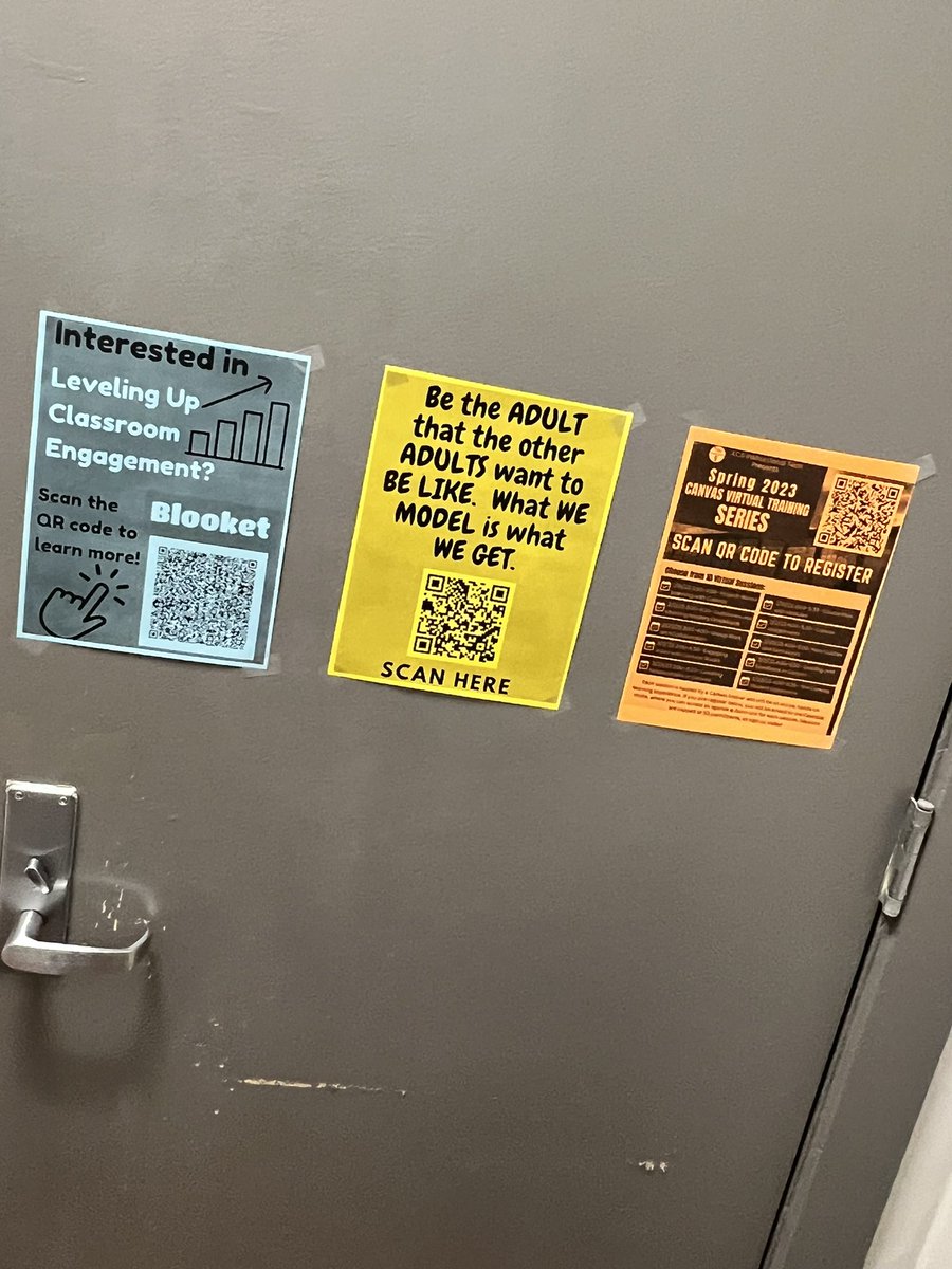 Roosevelt’s way to share out bite size tech information! Waiting for copies? Scan for PD entertainment! Taking a restroom break? Scan for PD in the potty! <a href="/tnedtech/">Christian Horner</a> <a href="/MrsWalters_TN/">Kristy Walters</a> <a href="/KCS_Roosevelt/">Roosevelt Elementary</a> #spreadingthejoyoftech #t2l