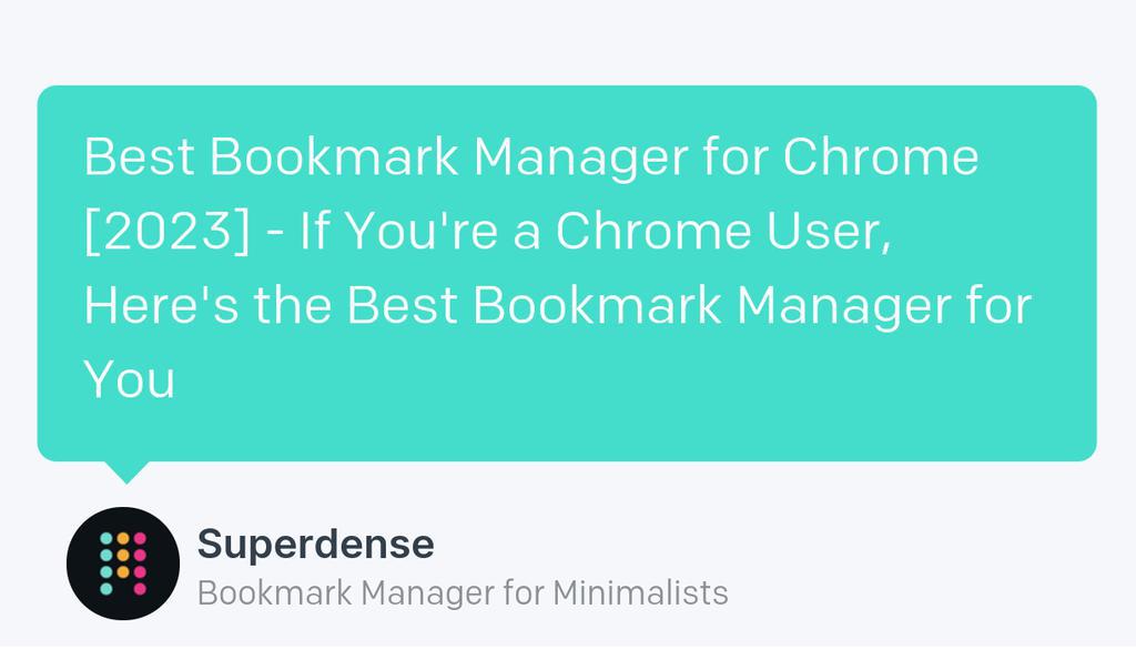 superdenseHQ's tweet photo. Some online services allow you to sync your bookmarks across multiple devices, which can be a handy feature if you use multiple browsers.
Read more 👉 https://t.co/QydltGELIt
#ChromeUser #BookmarkManager #GlobalCdnBeautiful #GenerousFreeTrial #YouLlInevitablyEnd https://t.co/WpktaUU0E5