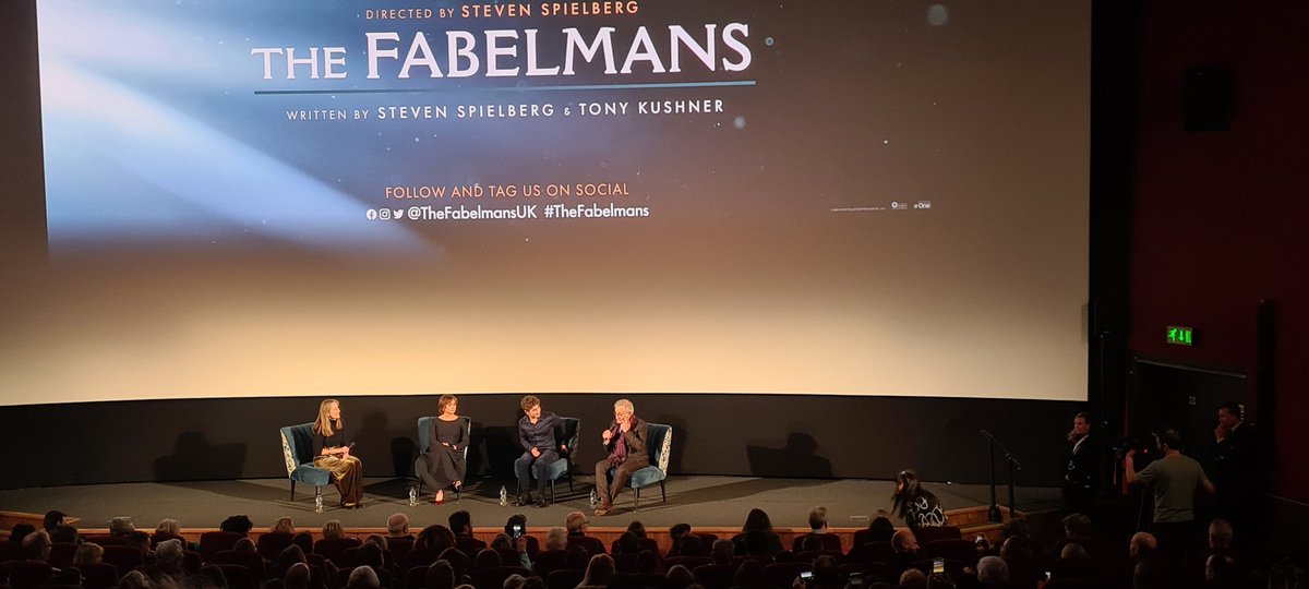 uptomischief's tweet photo. #TheFabelmans is a lovely film made even more special by a QnA with Spielberg himself. the kid in the audience with a Jurassic Park t-shirt totally stole the show though.
@TheFabelmansUK #BAFTAS https://t.co/vWn7dLfkiI