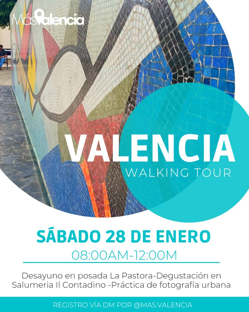 El próximo 28 de enero tenemos el primer #ValenciawalkingTour del año. Una experiencia en el Centro Histórico de Valencia, admirar sus detalles, conocer la historia, construir ciudadanía y comer delicioso. 

Mayor información escribe al privado del ig👇

instagram.com/mas.valencia?i…