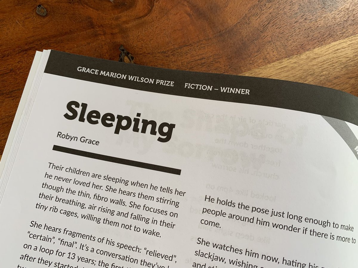 Quick cuppa break between client copywriting & my manuscript editing & hunkering down with @Writers_Vic mag. Goodness @missrobyngrace short story SLEEPING is a gloriously well written gut punch. Well deserved Grace Marion Wilson win judged by @lissymanning & @wayneamarshall1