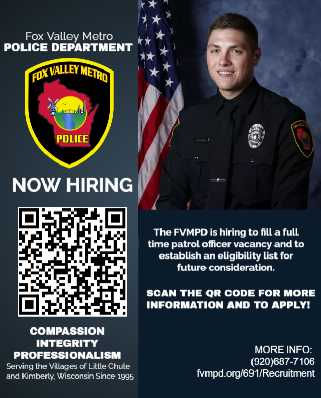 Now accepting applications for patrol officer! For more information visit: wilenet.widoj.gov/employment/emp…