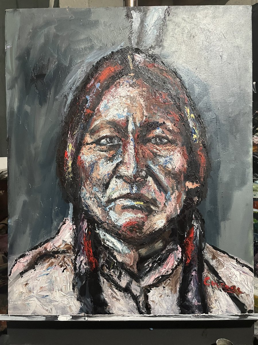 Sitting Bull painting #southwestart #art #artists #galleries #fineart