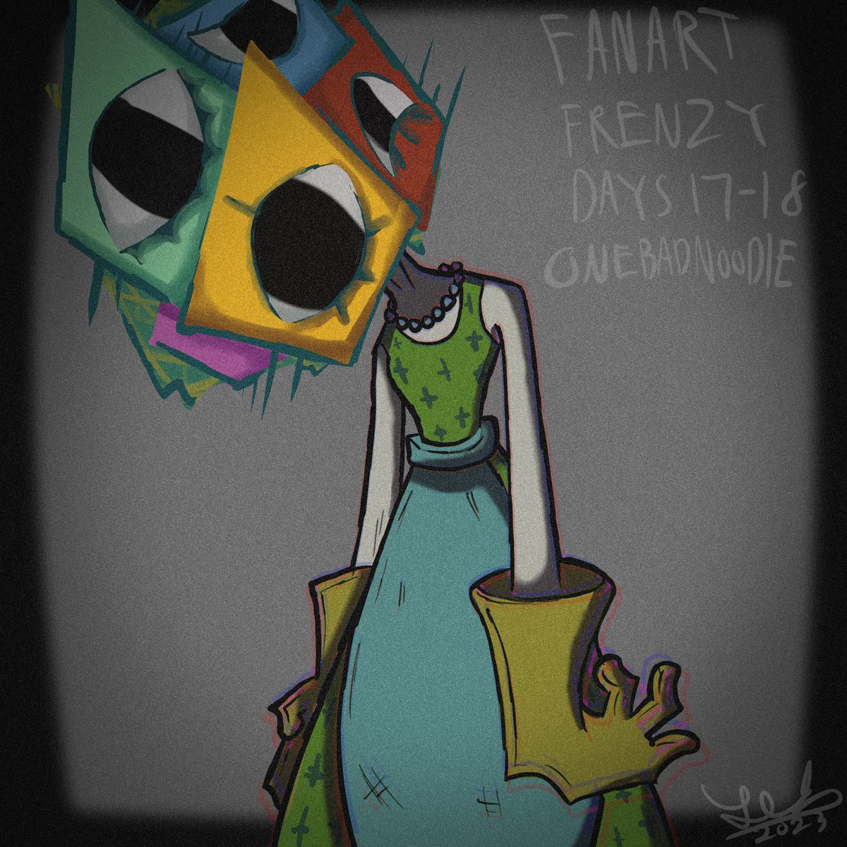 Sandpaperdotcom's tweet image. ✨FANART FRENZY DAYS 17-18✨ 

The lady on TV  by @onebadnoodle_!