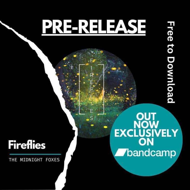 An offer exclusive to Midnight Foxes fans. 
Until May, you can stream and download the pre-release version of our latest recorded song 'Fireflies' for free from BandCamp:
midnightfoxes.bandcamp.com/track/fireflie…
#NewMusicRelease #newsong
#rock #indierock #NewMusic #NewMusic2023 #unsignedartist