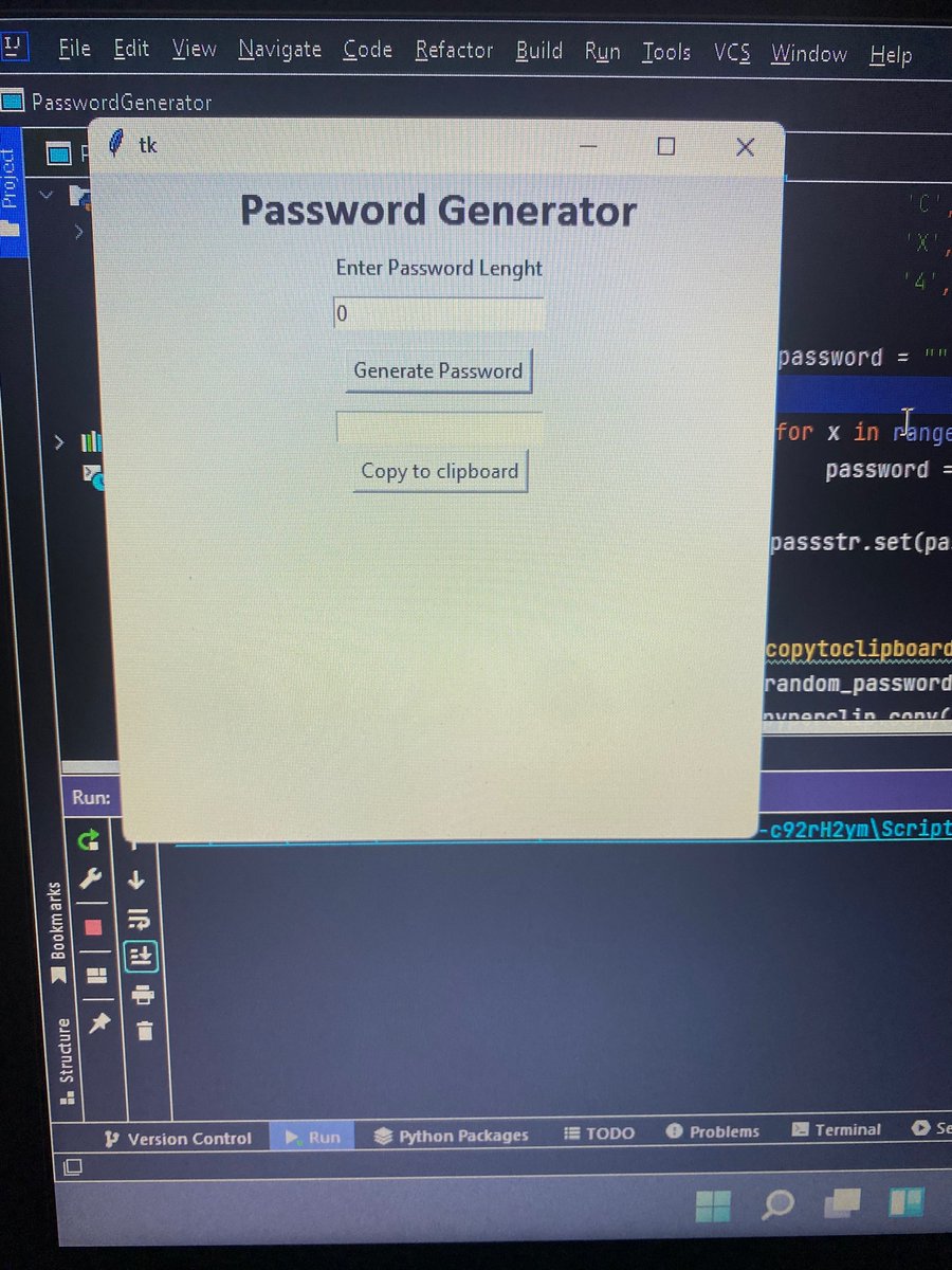 developer_zeus's tweet image. PasswordGenerator Project
Simple and Easy💻⚡️
#Python #SoftwareDeveloper #softwareprojects #developer