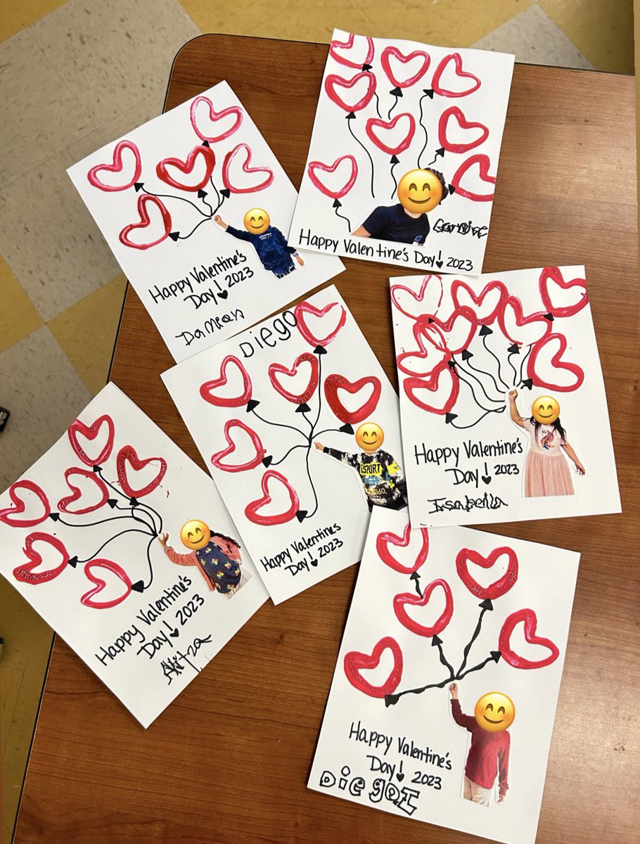 BrandiLugo4's tweet photo. Adorable little craft done today by our kiddos! ❤️✨ looks like room D106 is so ready for Valentine’s Day! These will be framed and given to parents. Such a sweet and adorable memory!!✨✨❤️ 
Side note: their writing is getting better &amp; better everyday!🥹🥲 https://t.co/Uyb4IYFHar