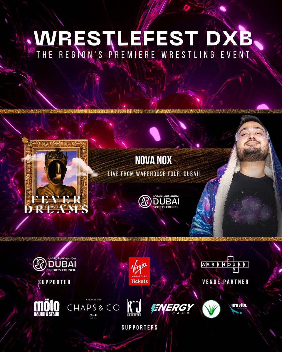 WrestleFestDXB's tweet photo. Catch @thenovanox in action this Saturday at #WRESTLEFESTDXB!

🗓: JANUARY 21 2023
⏰: 7:00PM
📍: WH4, DUBAI 🇦🇪

Tickets available at: 
https://t.co/OUUeOAdy4f https://t.co/5rHMUOhhyl