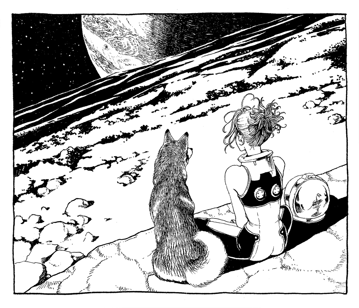 yoshi_ysmn's tweet photo. えうろぱ #イラスト #ウッドカンバス #ペン画 #創作 #宇宙 #漫画 #アナログ絵 #木星 #エウロパ https://t.co/jJwWDVbVbF https://t.co/RLHhP9pj0r