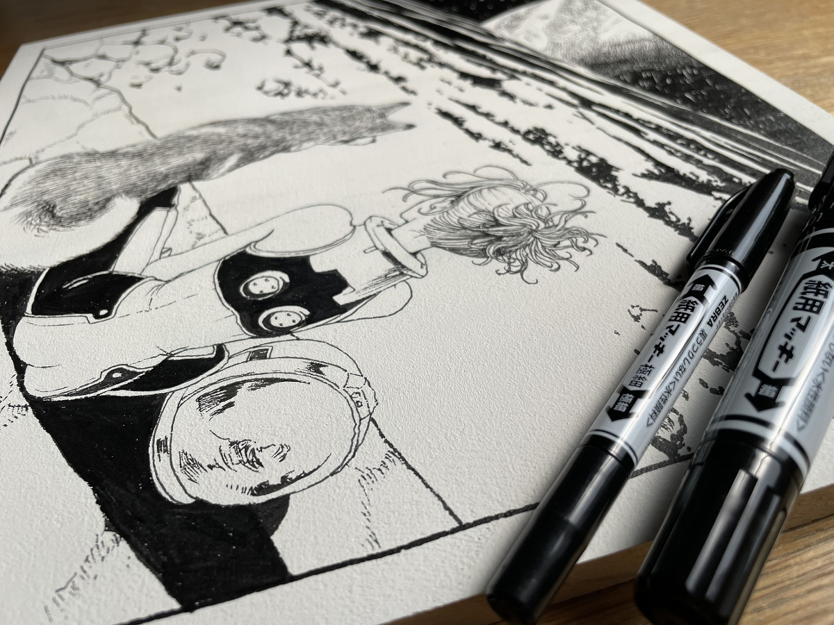 yoshi_ysmn's tweet photo. えうろぱ #イラスト #ウッドカンバス #ペン画 #創作 #宇宙 #漫画 #アナログ絵 #木星 #エウロパ https://t.co/jJwWDVbVbF https://t.co/RLHhP9pj0r