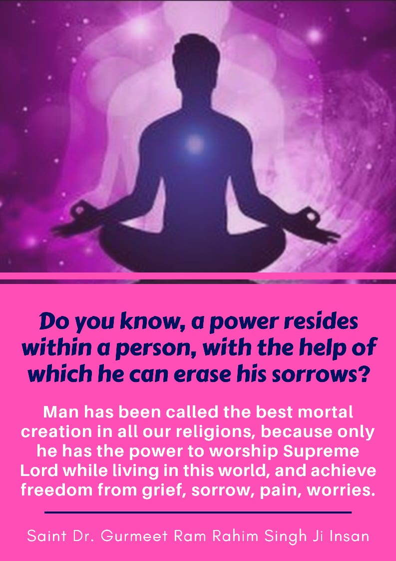 In Today’s life most of the people think negative in every situation. 
To optimistic do meditation on regular basis. with positivite attitude you will also #FightDepression says Saint Gurmeet Ram Rahim Ji.