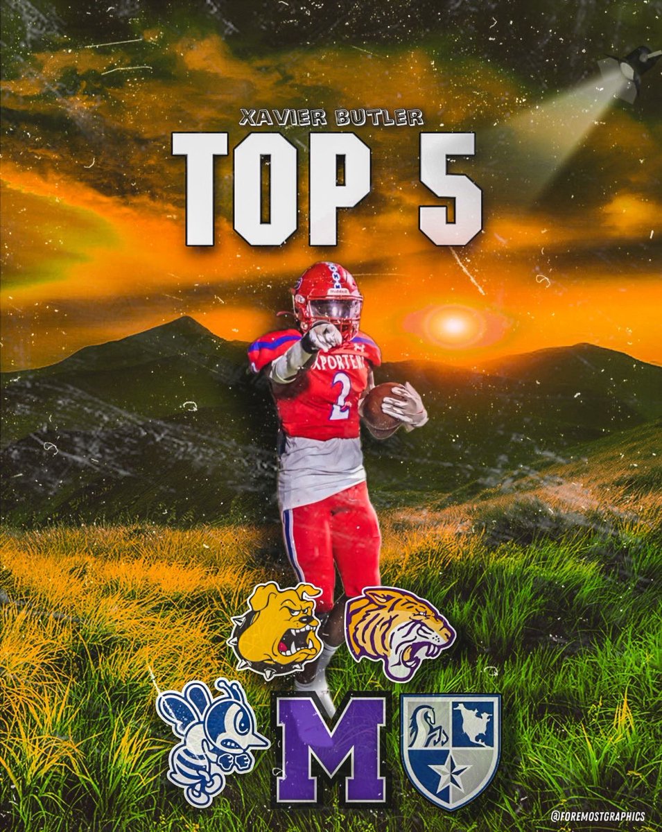 im extremely blessed to be able to announce my top 5 colleges choices!! <a href="/_BPORTFootball/">Brazosport Football</a> <a href="/MRJACK5000/">MR JACK 🥷🏿</a> <a href="/foremostgraphic/">Sports Designer</a>