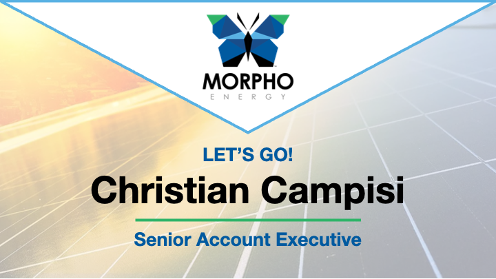 MorphoEnergy's tweet photo. We’re excited to officially share that Christian Campisi has joined the Morpho team as Senior Account Executive! 

#solar #solarpower #solarnenergy #renewables #multifamily #multifamilyrealestate #affordablehousing #sustainability #reits
#realestateinvesting #teambuilding https://t.co/c7Eiu2aTV4