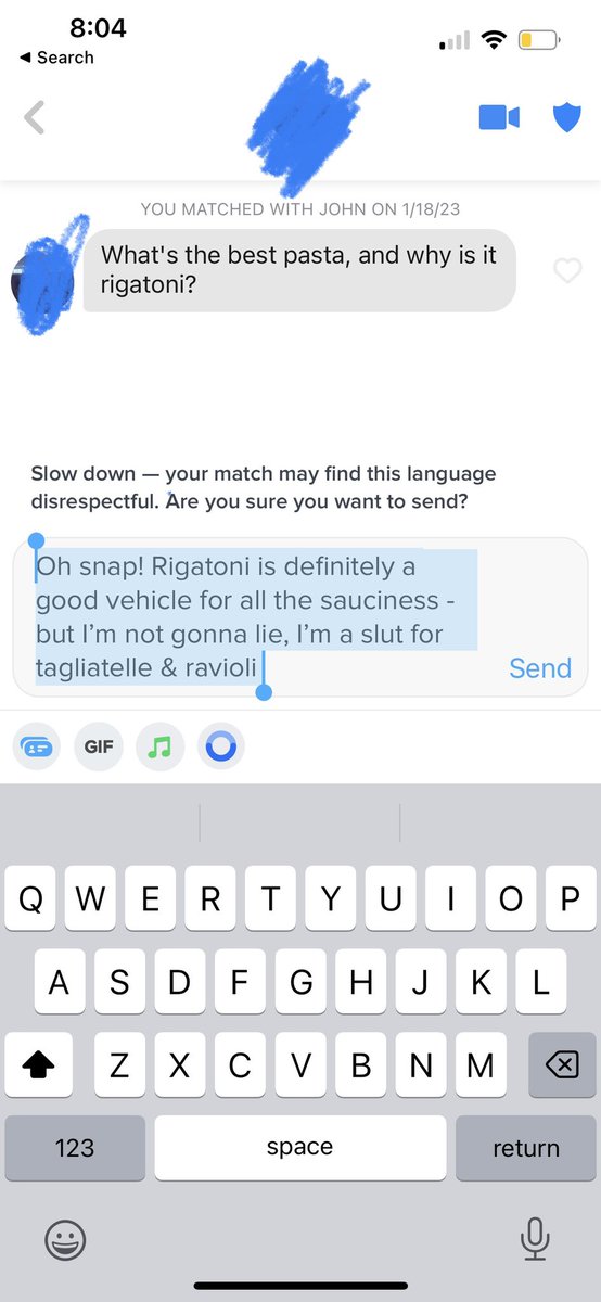 jessfrales's tweet photo. I’m sorry tinder, I’m a slut for tagliatelle!!!!!! https://t.co/XuvjOCBeRG
