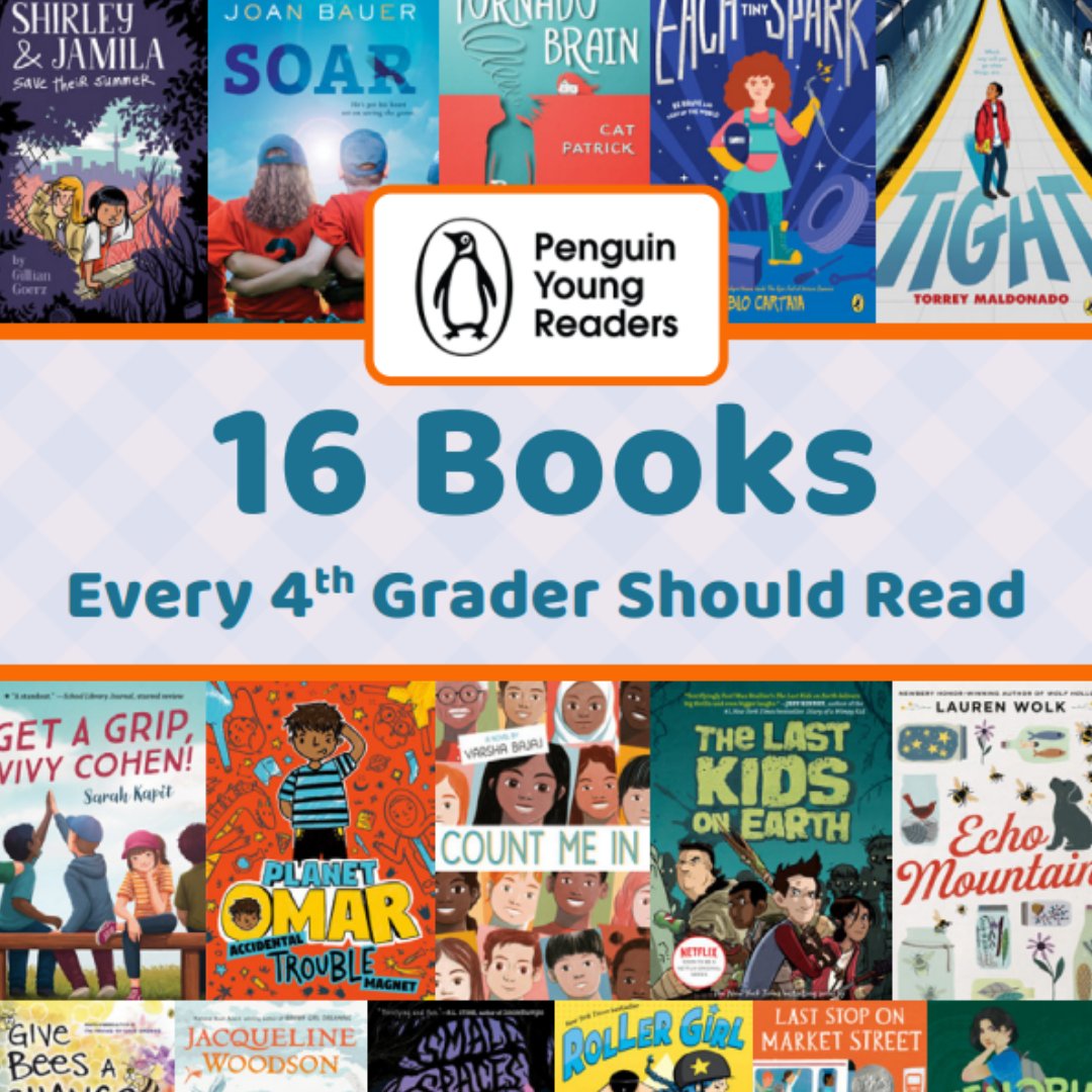 Penguin Young Readers School & Library (@penguinclass) on Twitter photo Looking for books to start 2023 for your 4th grade class/readers? This booklist has 16 just right reads for from <a href="/varshabajaj/">Varsha bajaj</a> <a href="/seecatwrite/">Cat Patrick</a> @LaurenWolkBooks <a href="/mattdelapena/">Matt de la Pena</a> & more!
Explore the booklist ➡️penguinschoollibrary.com/4thGrade Looking for books to start 2023 for your 4th grade class/readers? This booklist has 16 just right reads for from <a href="/varshabajaj/">Varsha bajaj</a> <a href="/seecatwrite/">Cat Patrick</a> @LaurenWolkBooks <a href="/mattdelapena/">Matt de la Pena</a> & more!
Explore the booklist ➡️penguinschoollibrary.com/4thGrade
