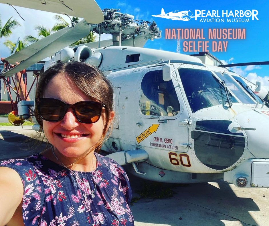 Join the fun and share your best #selfie at #PearlHarborAviationMuseum for #Nationalmuseumselfieday 📸