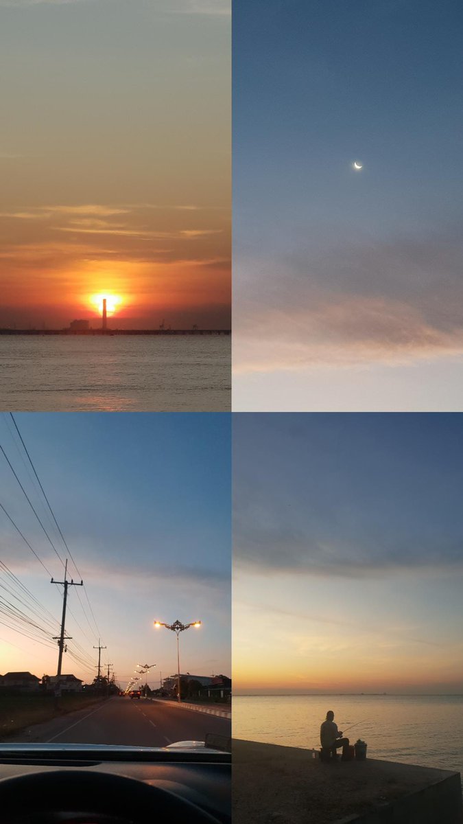 Start my day with...🌙🌅☀️
ขับรถออกไปวิ่ง ก็ไม่ได้วิ่งดี แสงเช้ามันล่อตาล่อใจเหลื๊อเกิน