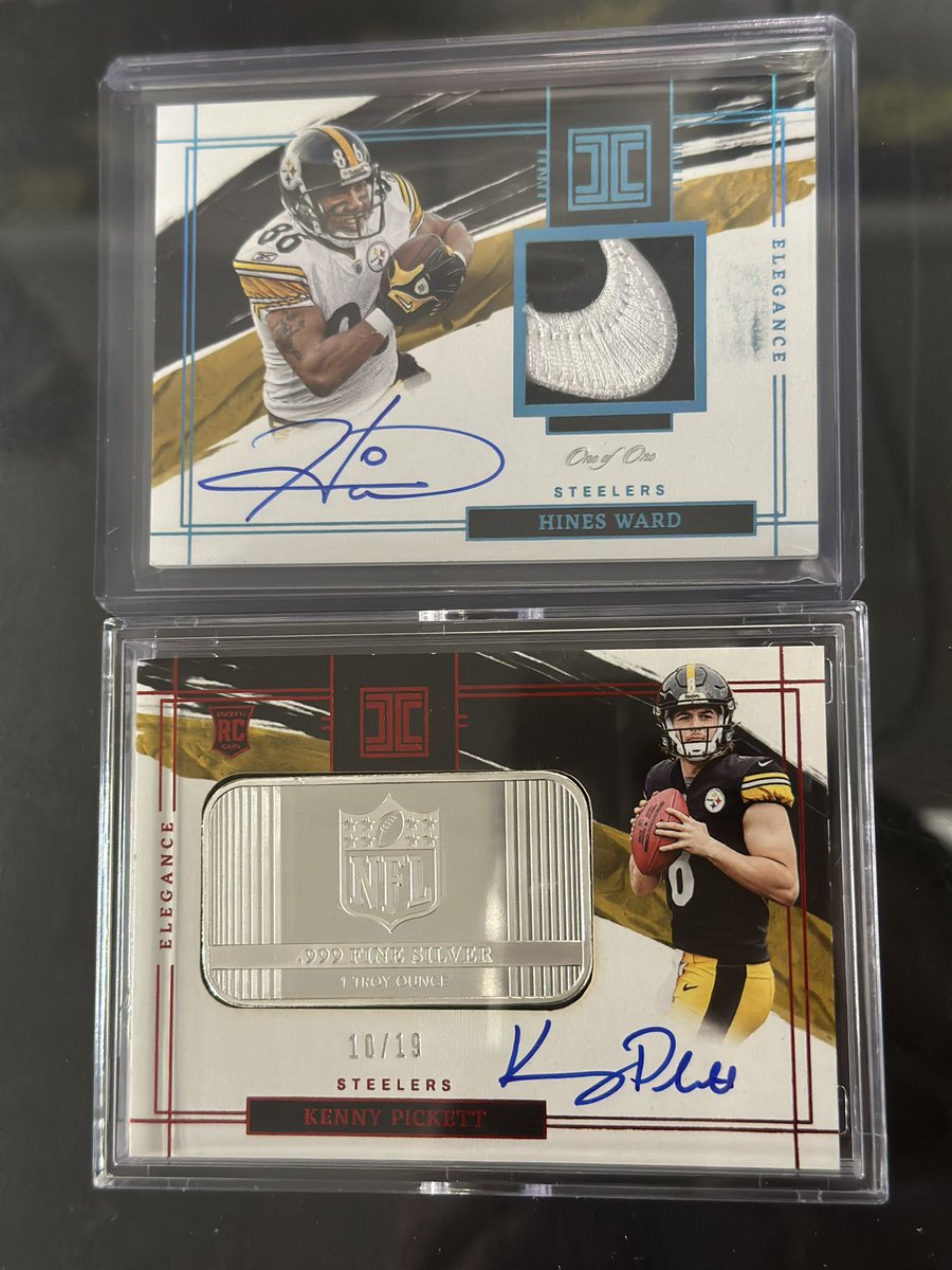 SCCTradingCards's tweet photo. Amazing Steelers box of 2022 Panini Impeccable Football in our Steel City Break Room!  #TylerPullsFire #WhoDoYouCollect @PaniniAmerica @steelers https://t.co/fOLcuY0rL2