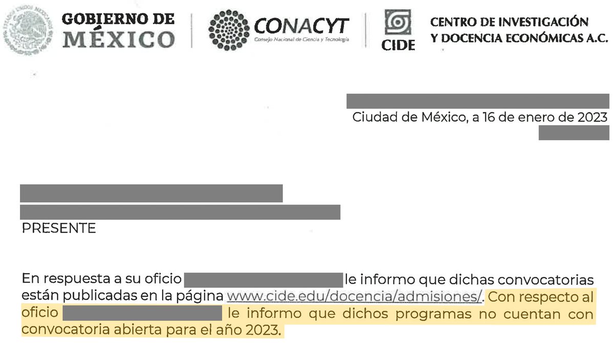DiegoMicher's tweet photo. Colegas,
Con mucha tristeza, el @CIDE_MX confirmó la cancelación de las maestrías en Economía Ambiental, y Periodismo. Confirmaron también que ya no las abrirán.

Seguimos en la lucha.
#YoDefiendoAlCIDE https://t.co/bOastNA3rO