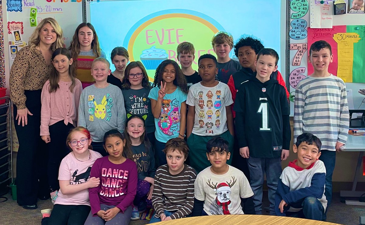 I am so proud that a former student has created such a successful business- Evie Bakes #BestInBerks 
Thank you Evie for visiting third grade. We loved learning about your special treats &amp; talents! 
<a href="/WilsonSchlDist/">Wilson School District</a> #femaleentrepreneur