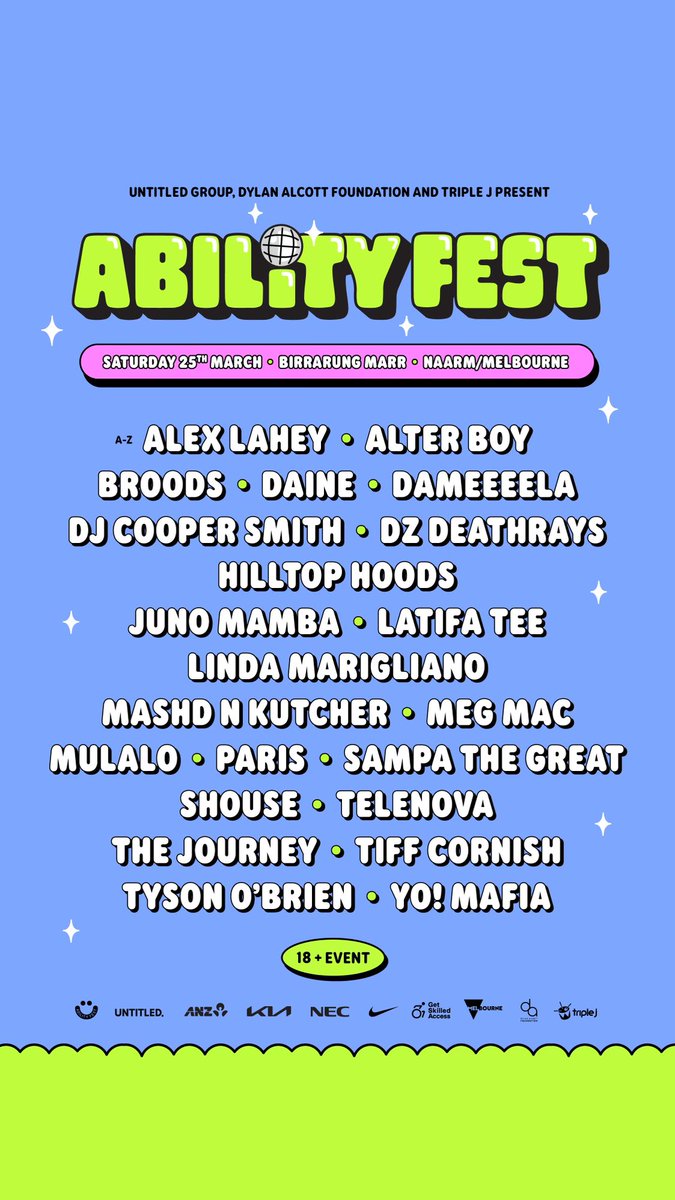 Super excited to announce that we’re playing @AbilityFest in March alongside this massive line-up.

Register for the presale over at arep.co/p/ability-fest…