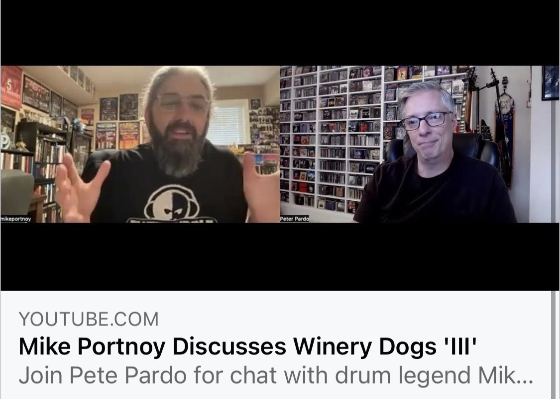 Mike Portnoy 🤘 (@mikeportnoy) on Twitter photo Brand new #MPInterview w Pete Pardo at Sea of Tranquility talking all about the new <a href="/TheWineryDogs/">The Winery Dogs</a> album III & more! youtu.be/VrGBjjOZa-0 Brand new #MPInterview w Pete Pardo at Sea of Tranquility talking all about the new <a href="/TheWineryDogs/">The Winery Dogs</a> album III & more! youtu.be/VrGBjjOZa-0