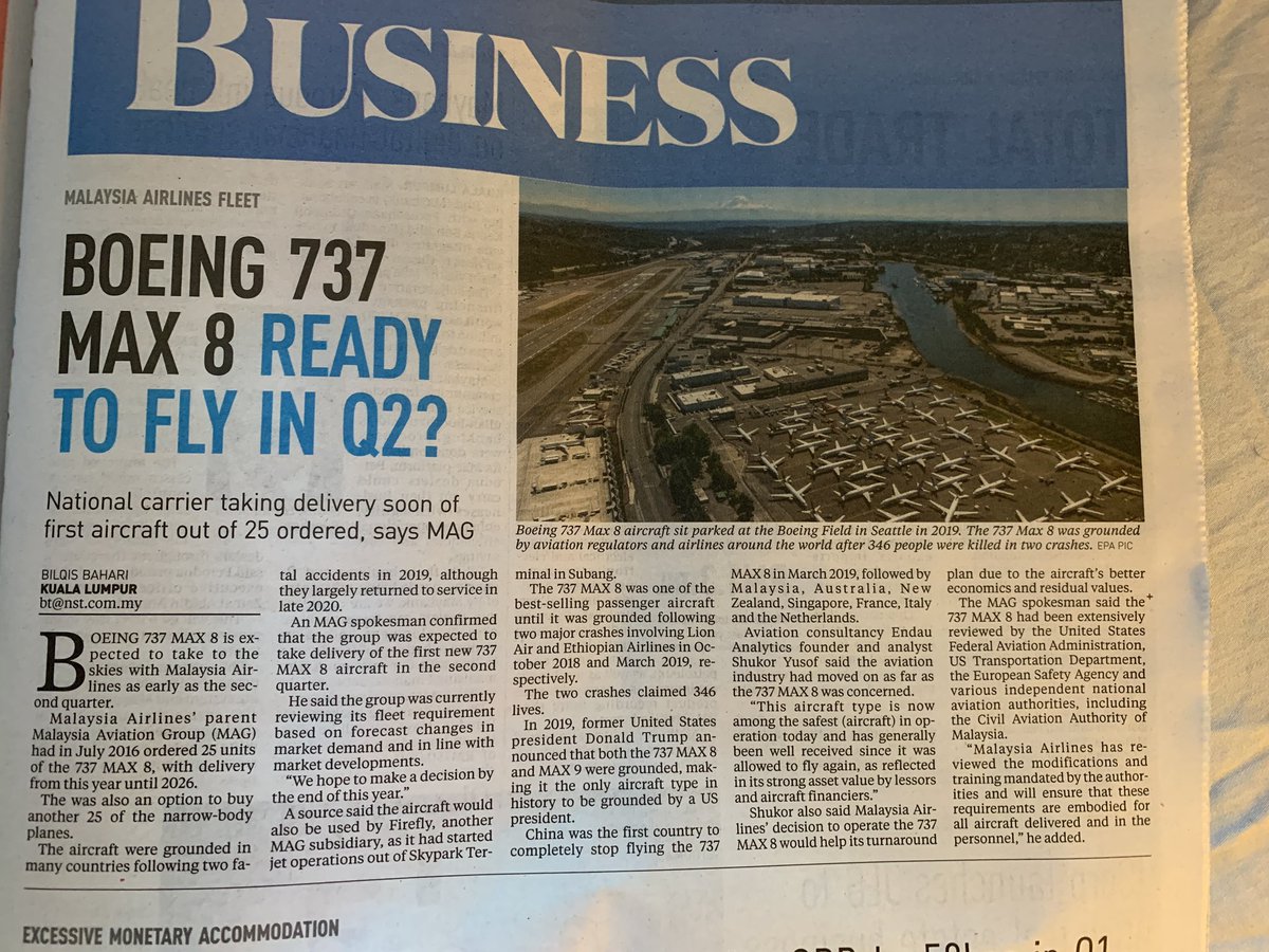 #NST such poor fact checking, #Firefly has not started “jet operations” out of Subang as the airport is restricted by a government decision to be limited to only turboprop aircraft. Firefly’s jet operations are based out of Penang. #poorjournalism #newstraitstimes #fireflyairline